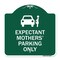 Signmission Expectant Mothers Parking W/ Graphic, Green & White Aluminum Sign, 18" L, 18" H, GW-1818-24028 A-DES-GW-1818-24028 - alternate 1